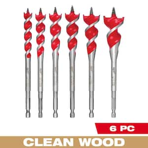 Milwaukee 6-Piece Auger Speed Feed Wood Bit Set