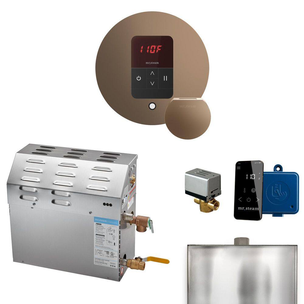 MS 5 kW (5000 W) Steam Shower Generator Package with Round iTempo Control in Nouveau Bronze and Accessories price history on PriceWatchPro