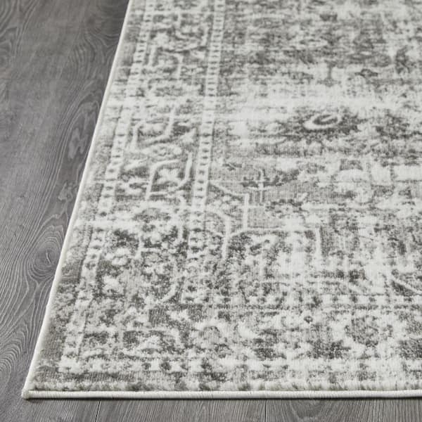 Rhane Allory Gray 2 ft. x 3 ft. Oriental Polypropylene Area Rug