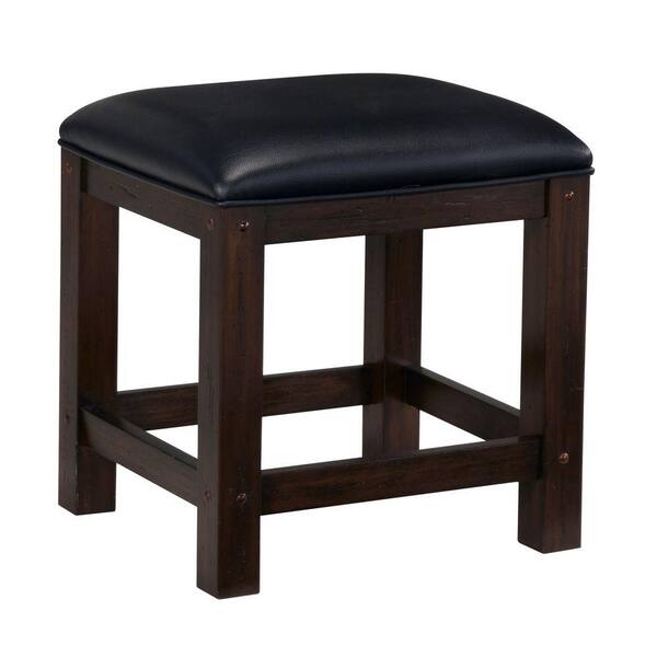 Cabin Creek Multi-Step Chestnut Wood Bench with Cushioned Seat