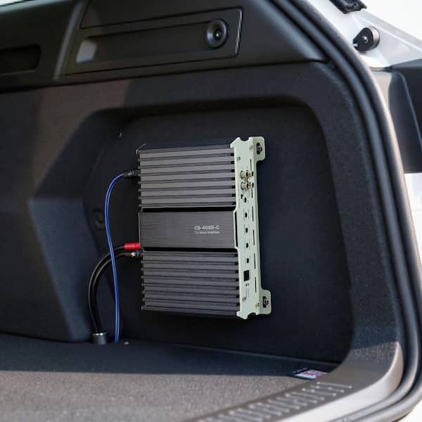 Monoblock Car Amplifier, 400W RMS MAX, 1-Channel Class D Amp 1/2/4 Ohm Stable with Remote Bass Control, LPF & Boost