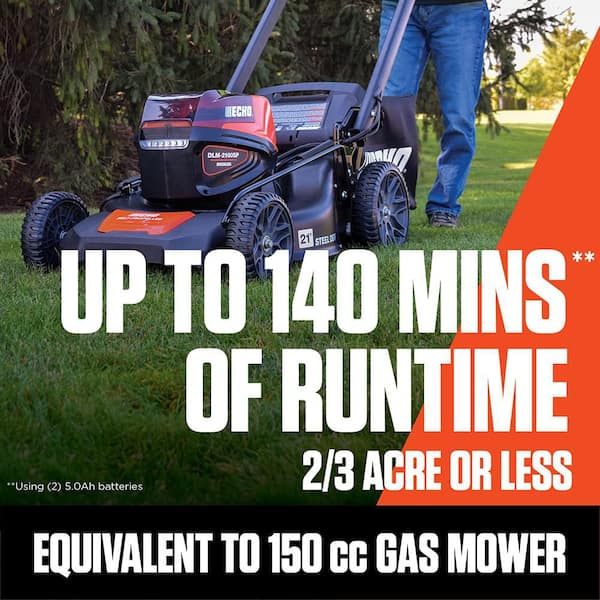 56V 21 in. Cordless Battery 3-in-1 Walk Behind Self-Propelled Lawn Mower w/ (2) 5Ah Batteries and Rapid Charger