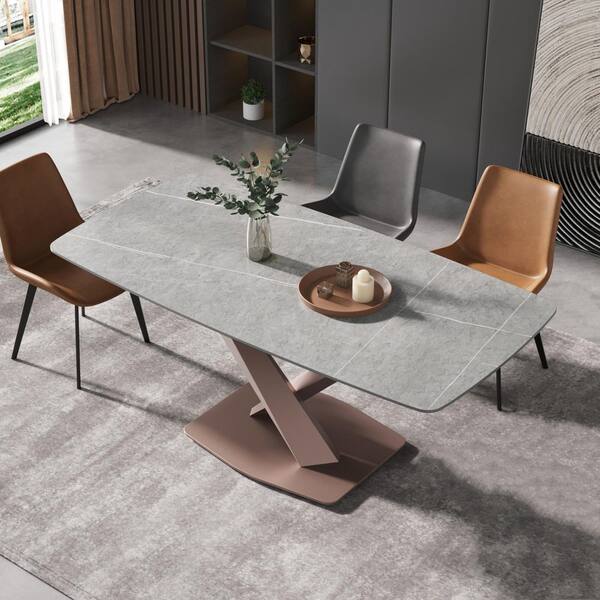 Reviews for Magic Home 70.87 in. Rectangle Gray Round Edge Sintered