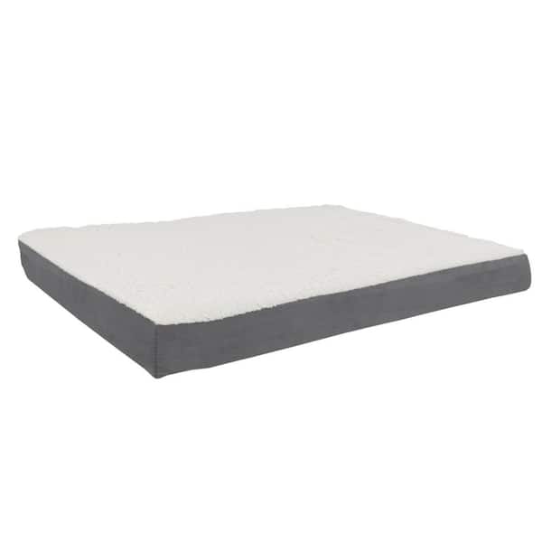 Petmaker Large Gray Orthopedic Sherpa Pet Bed