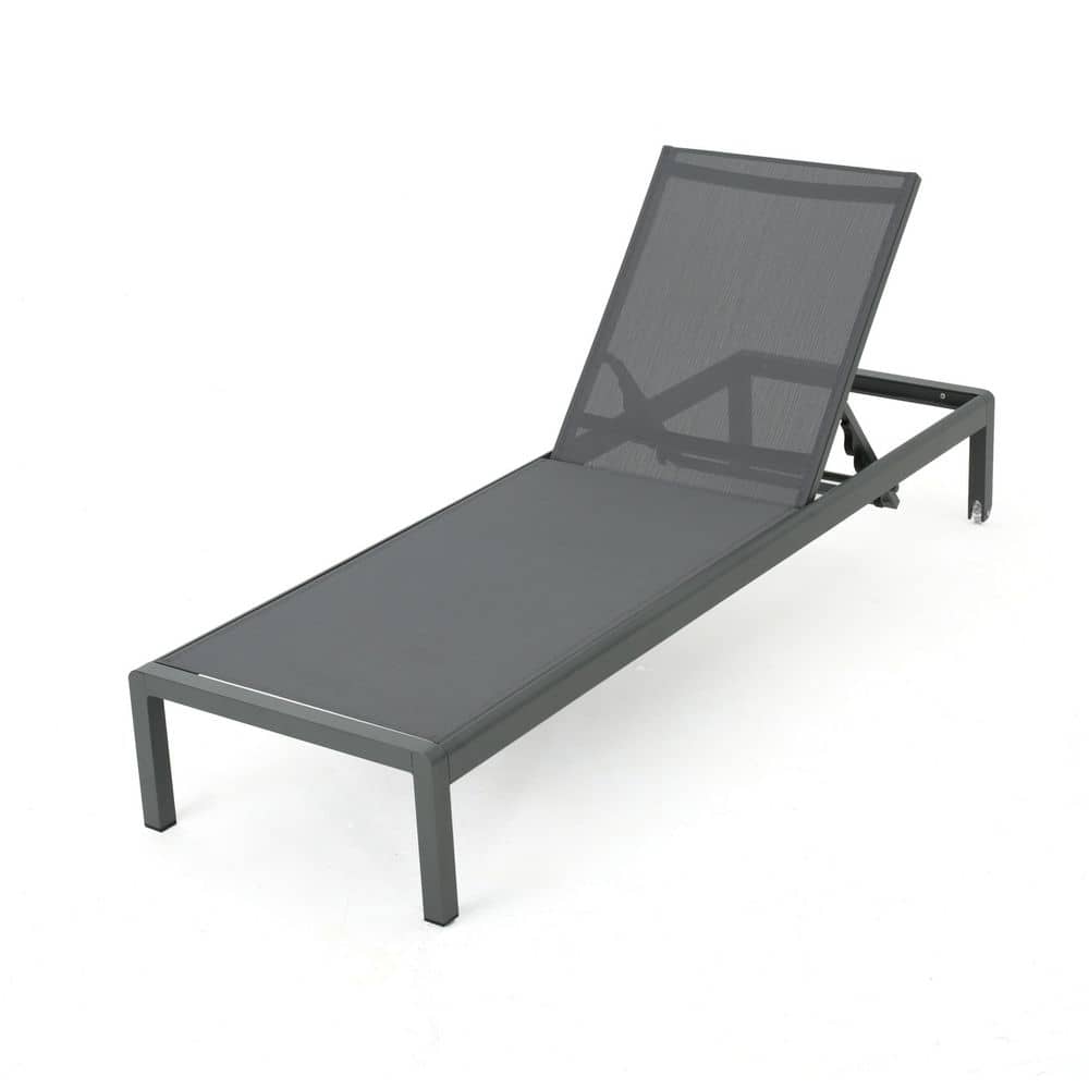 Gray Aluminum Outdoor Chaise Lounges with Adjustable Backrest for Patio, Poolside or Beach price history on PriceWatchPro