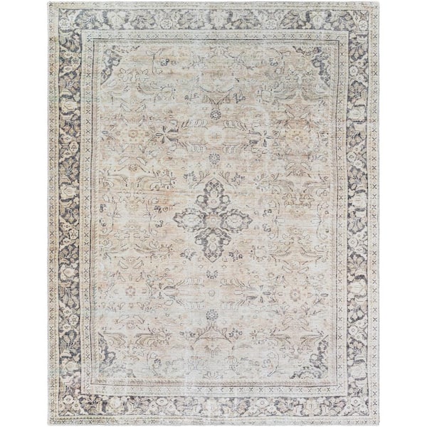 Becki Owens Light Gray 8 ft. x 10 ft. Darling Traditional Machine-Washable Indoor Area Rug