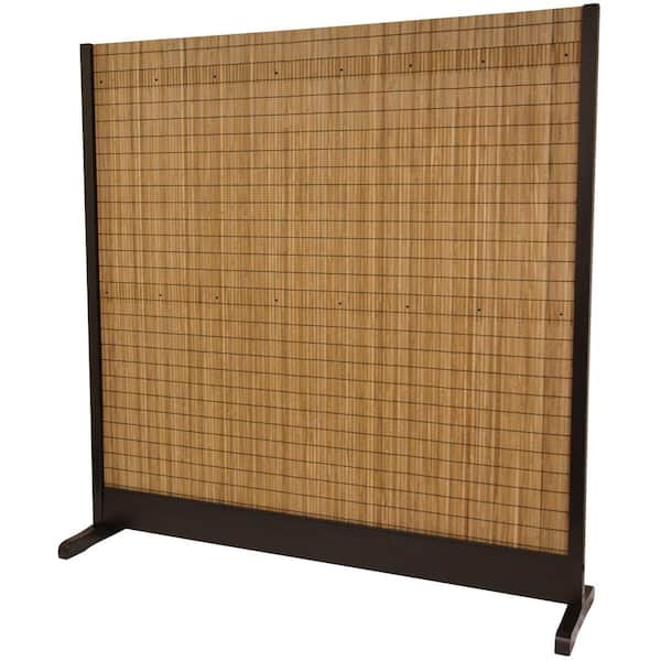 Oriental Furniture 6 ft. Brown 3-Panel Take Room Divider