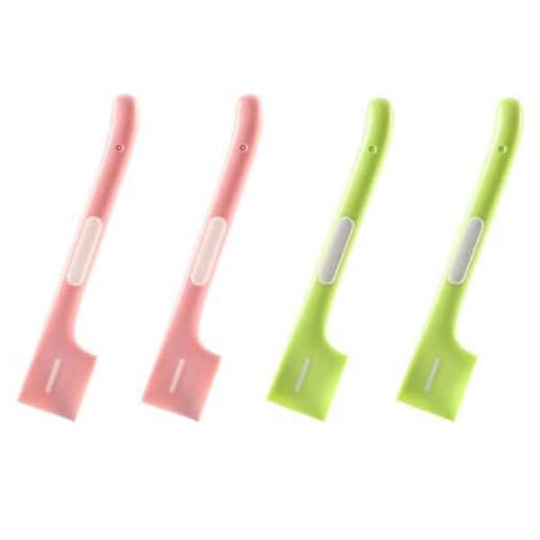Unbranded Pet Food Spoon Set 4-pieces Silicone Mixing Spoons Cat Wet Food Scoop Dog Food Spatula Can Spoon Pink Green