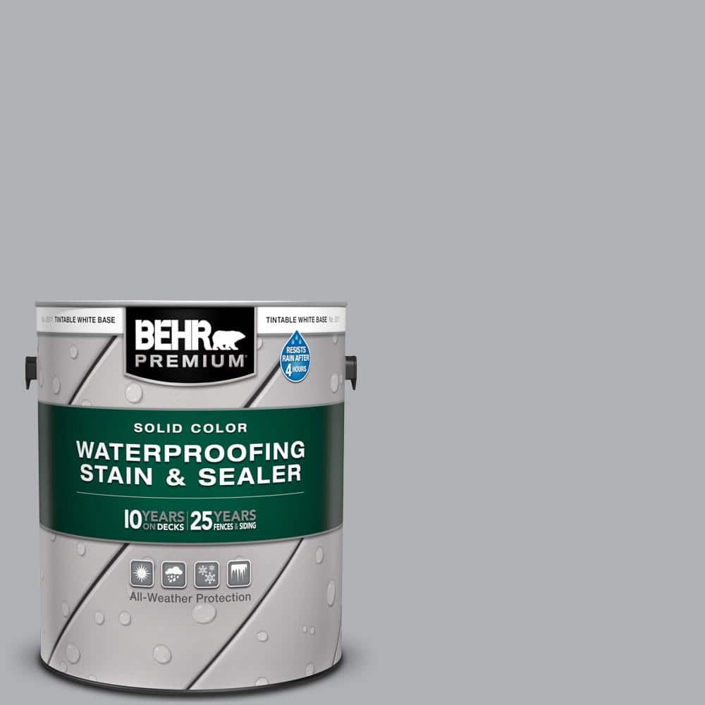 BEHR PREMIUM 1 gal. #770E-3 Pewter Mug Solid Color Waterproofing ...