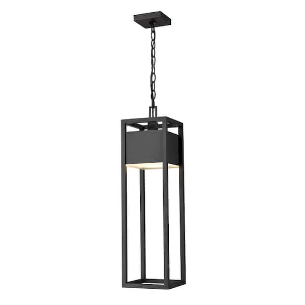 Unbranded 1-Light Black Integrated LED Outdoor Pendant Light