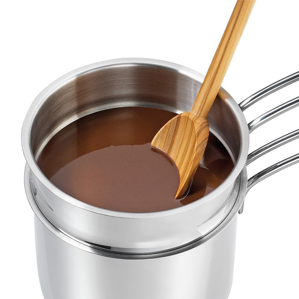 1.6 Quart Stainless Steel Double Boiler with Glass Lid