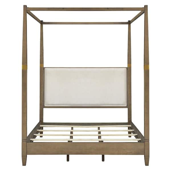 Madison Park Cheshire Brown Frame Queen Canopy Bed MP115-1240 - The ...