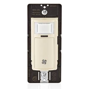 Decora In-Wall Humidity Sensor and Fan Control Switch, 1/4 HP, Residential Grade, Single Pole, Light Almond