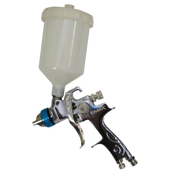 EMAX Gravity Feed Spray Gun with 600 ml Cup HVLP Industrial Duty