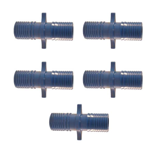 Apollo 1 in. Barb Insert Blue Twister Polypropylene Coupling Fitting (5-Pack)
