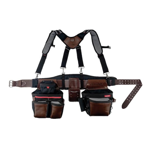 Husky Pro Level Work Tool Belt with Suspenders
