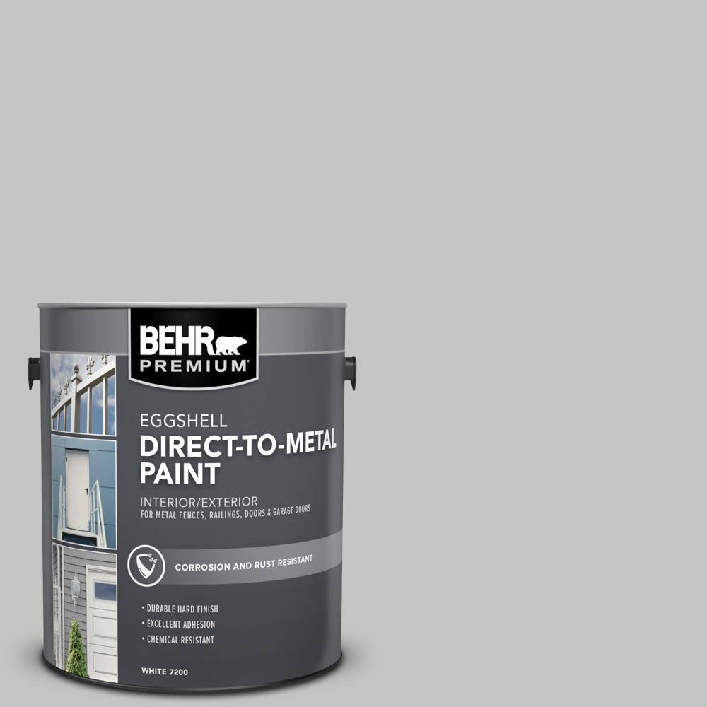 BEHR PREMIUM 1 gal. N5202 Silver Bullet Eggshell Direct to Metal