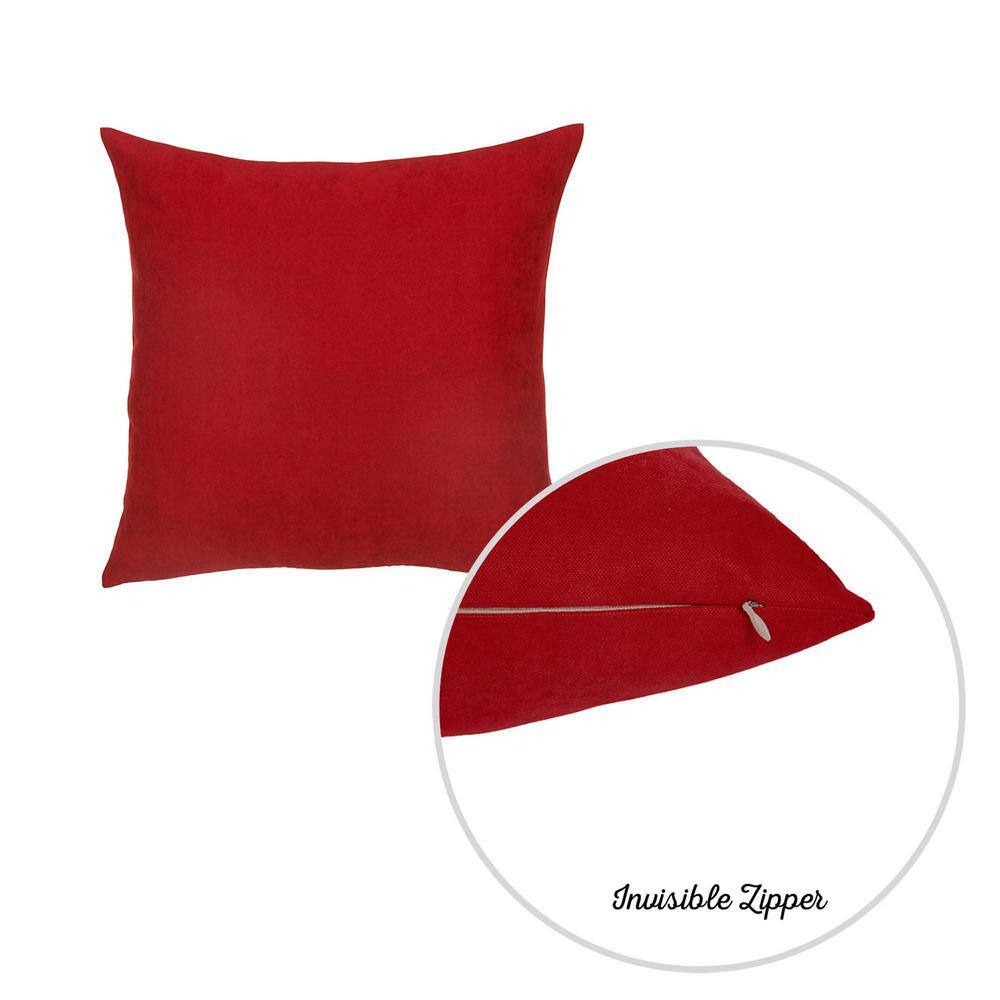 Ruby Red 26" x 26" Polyester Euro Throw Pillow Set
