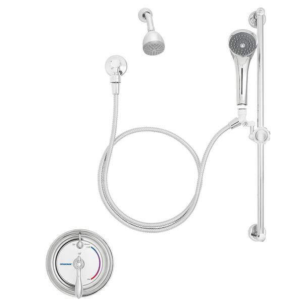 Speakman Sentinel Mark II Regency 1-Handle 1-Spray Shower Faucet with Hand Shower and Pressure Balance Valve in Polished Chrome
