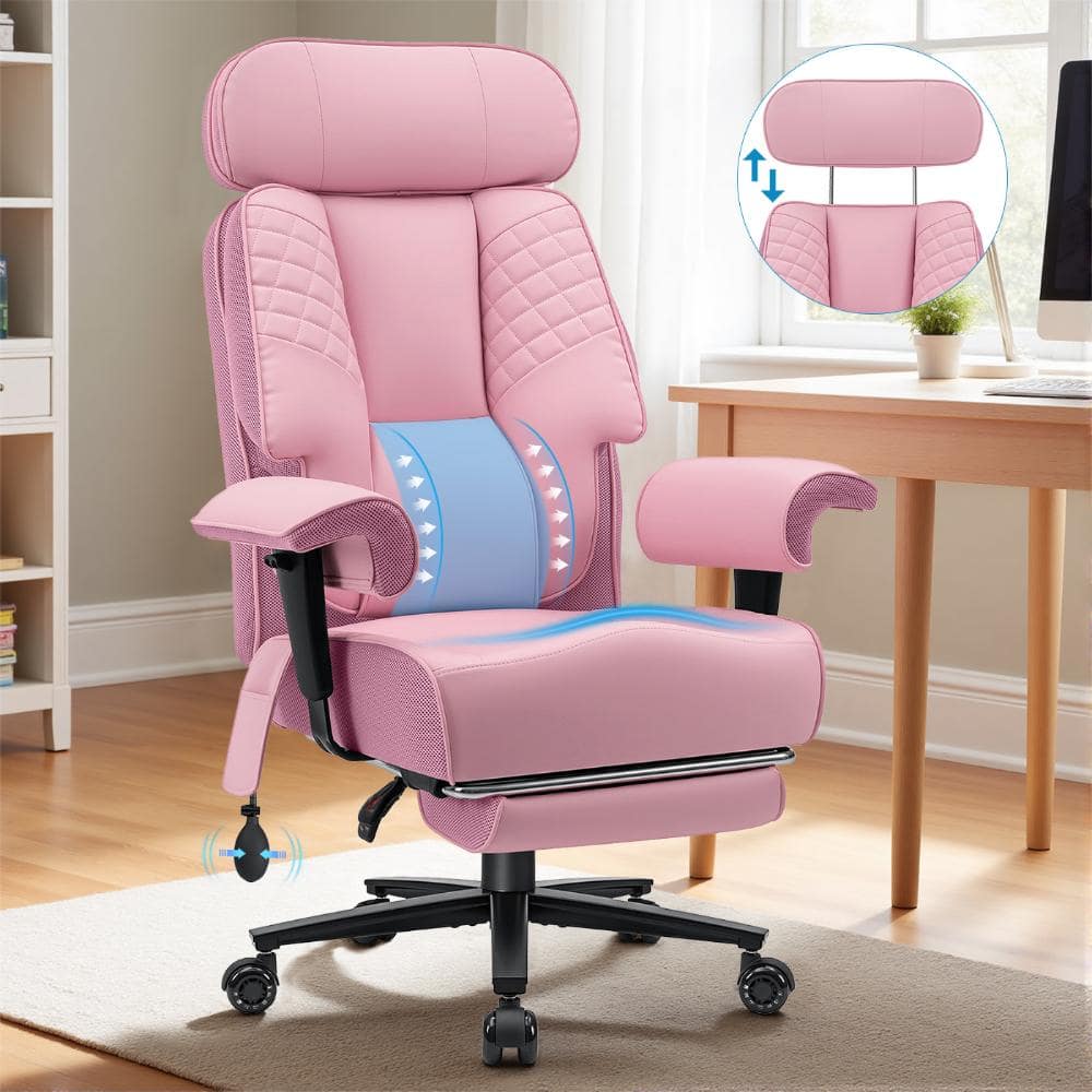 Hoffree Faux Leather Big and Tall Reclining Executive Chairs