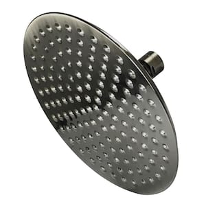 Victorian 1-Spray Patterns 7-3/4 in. Wall Mount Fixed Shower Head in Black Stainless