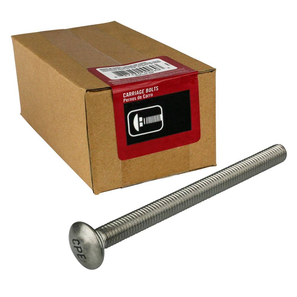 1/2 in.-13 x 6 in. Stainless Steel Carriage Bolt (5-Pack) -  Everbilt, 812070