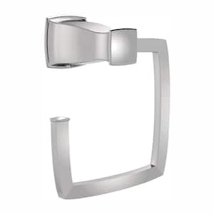 Hensley Towel Ring with Press and Mark in Chrome
