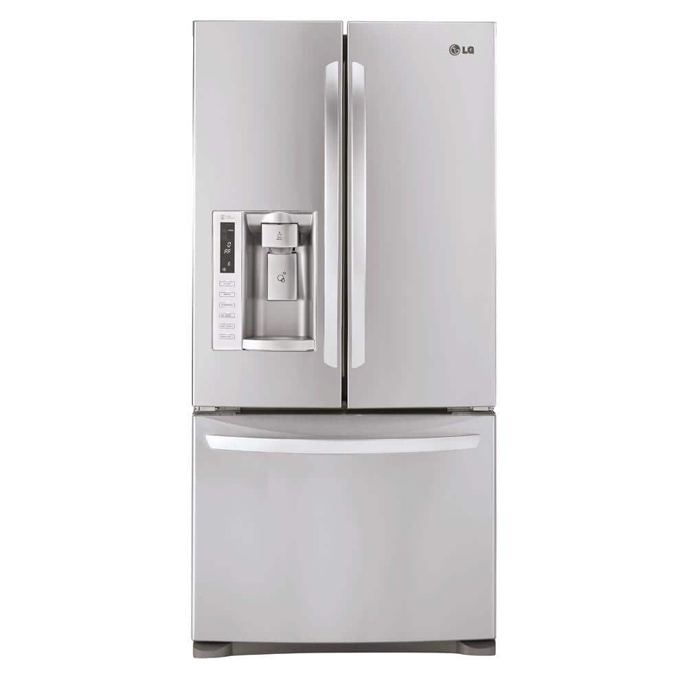 LG 33 in. W 24.9 cu. ft. French Door Refrigerator in Stainless