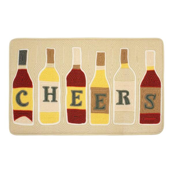 Chef Gear Cheers 20 in. x 32 in. HD Printed Kitchen Rug