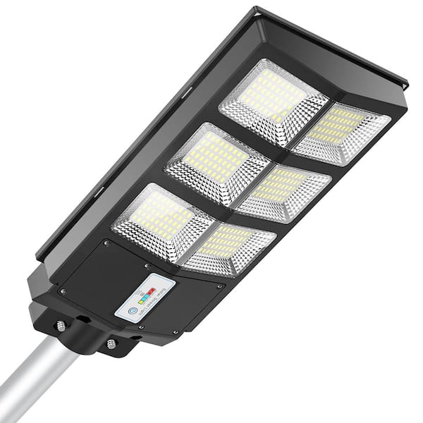 JAZAVA 600-Watt Equivalent 60000 Lumens 240-Degree Black Motion Sensing Dusk to Dawn Integrated LED Parking Lot Area Light