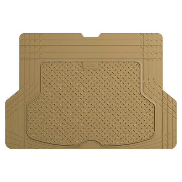 FH Group Tan Trimmable Heavy Duty 53 in. x 36 in. Rubber Cargo Mat