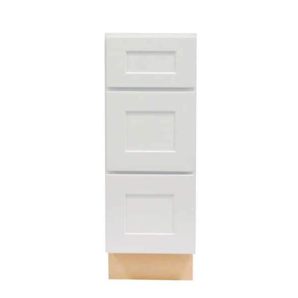 ProCraft Cabinetry Liberty Series 12 in. W x 21 in. D x 34.5 in. H Drawer Base Bath Vanity Cabinet without Top in White