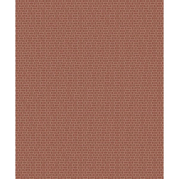 Seabrook Designs Terra Cotta Capsule Geometric Paper Non-Woven Unpasted Wallpaper Roll (covers 56 sq. ft.)