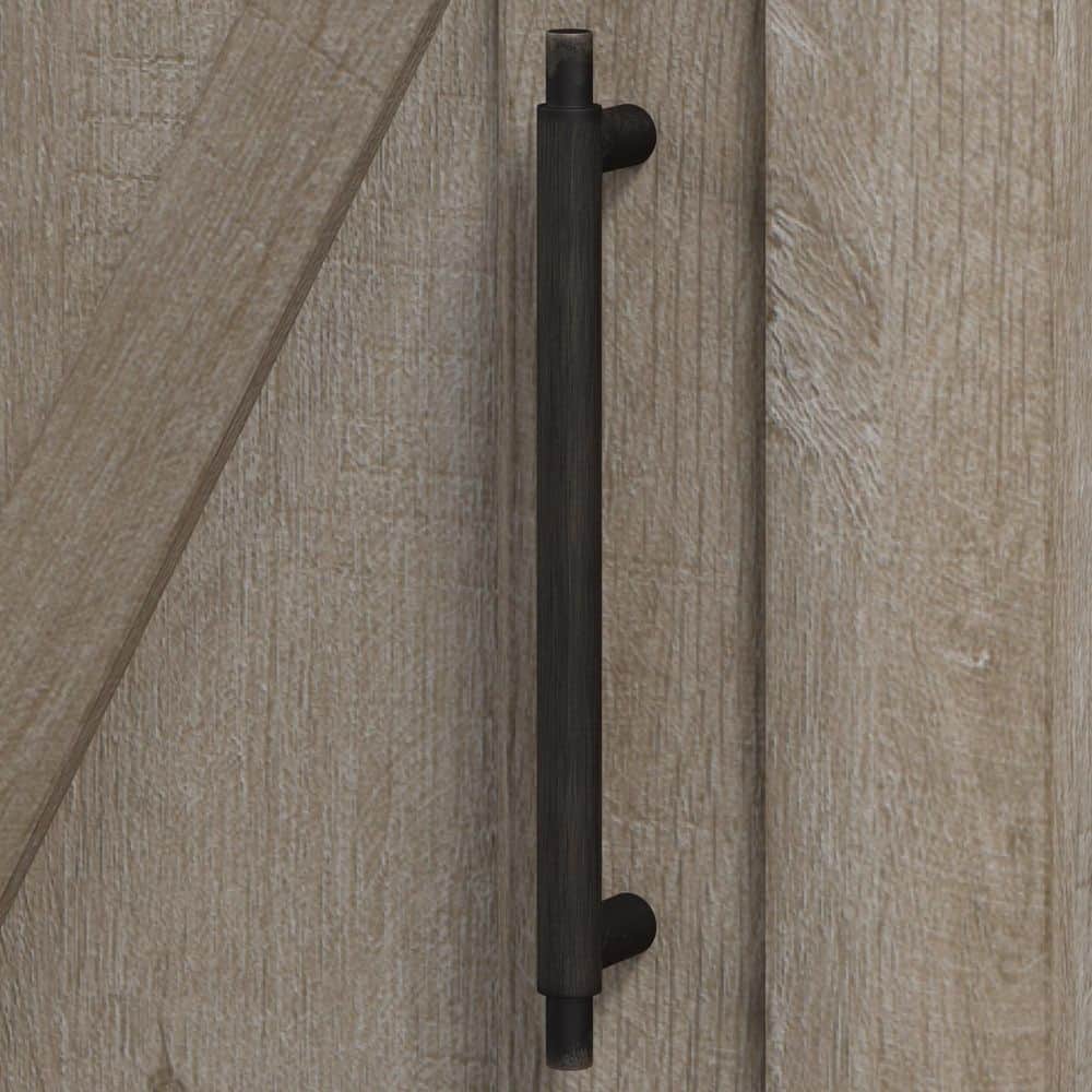 Washed Gray Tall Bathroom Storage Cabinet with Adjustable Shelves