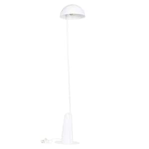 Aranzola 11.81 in. W x 64.50 in. H White 1-Light Standard Floor Lamp for Living Room with White Metal Dome Shade
