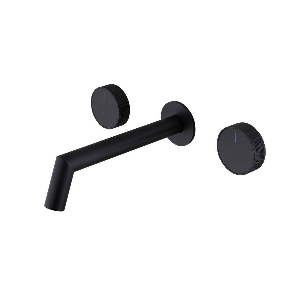 Double Handle Wall Mounted Bathroom Faucet in Matte Black price history on PriceWatchPro