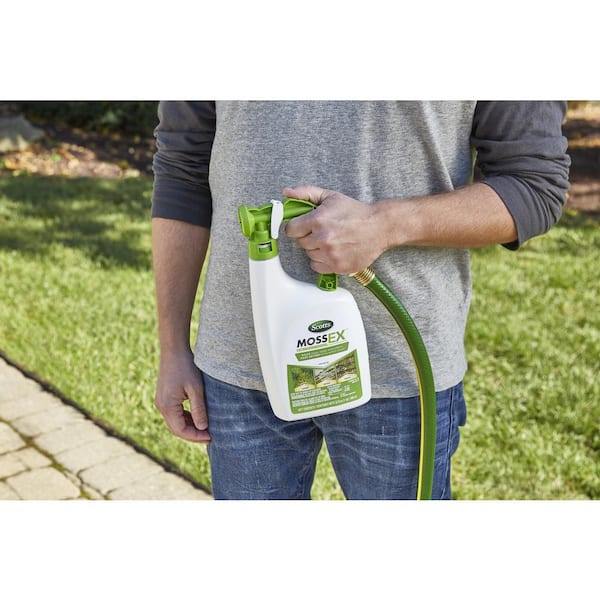 Scotts - MossEx 3-in-1 Ready Spray, 32 fl. oz., Kills Moss, Algae and Lichens, Fast Acting, Use on Lawns, Roofs, and Patios