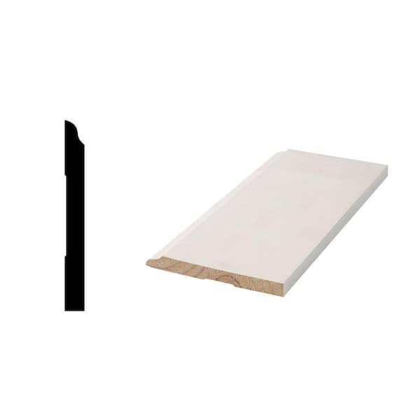 Woodgrain Millwork WM 658 9/16 in. x 5-1/4 in. Primed Finger-Jointed Base Moulding