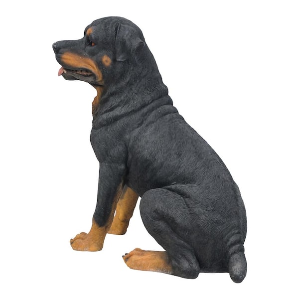 HI-LINE GIFT LTD. Large Rottweiler Sitting Statue 87688 - The Home