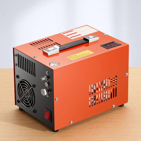 PCP Air Compressor, 4500PSI/30Mpa Portable with Built-in Converter, Fan Cooling, DC12V/AC120V for Airguns, 0.13 gal