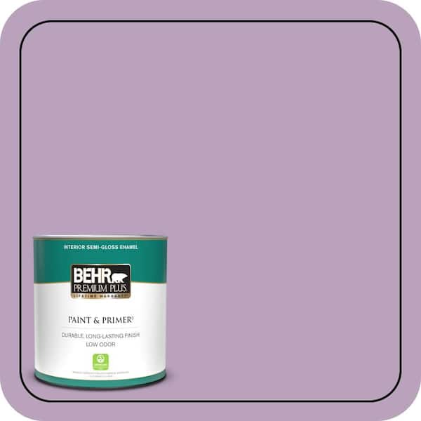 BEHR PREMIUM PLUS 1 qt. #M100-3 Svelte Semi-Gloss Enamel Low Odor Interior Paint & Primer