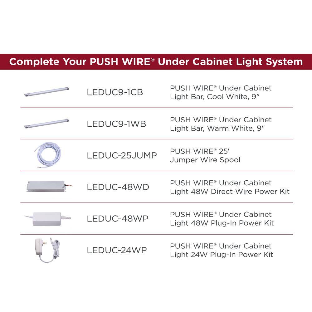 Gray 9-Inch LED Under-Cabinet Light Bar with Timer
