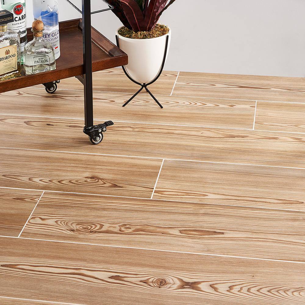 Teakwood Matte Brown Large Format Porcelain Tile