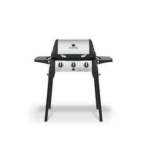 Porta-Chef 320 Portable Propane Grill in Stainless Steel and Black