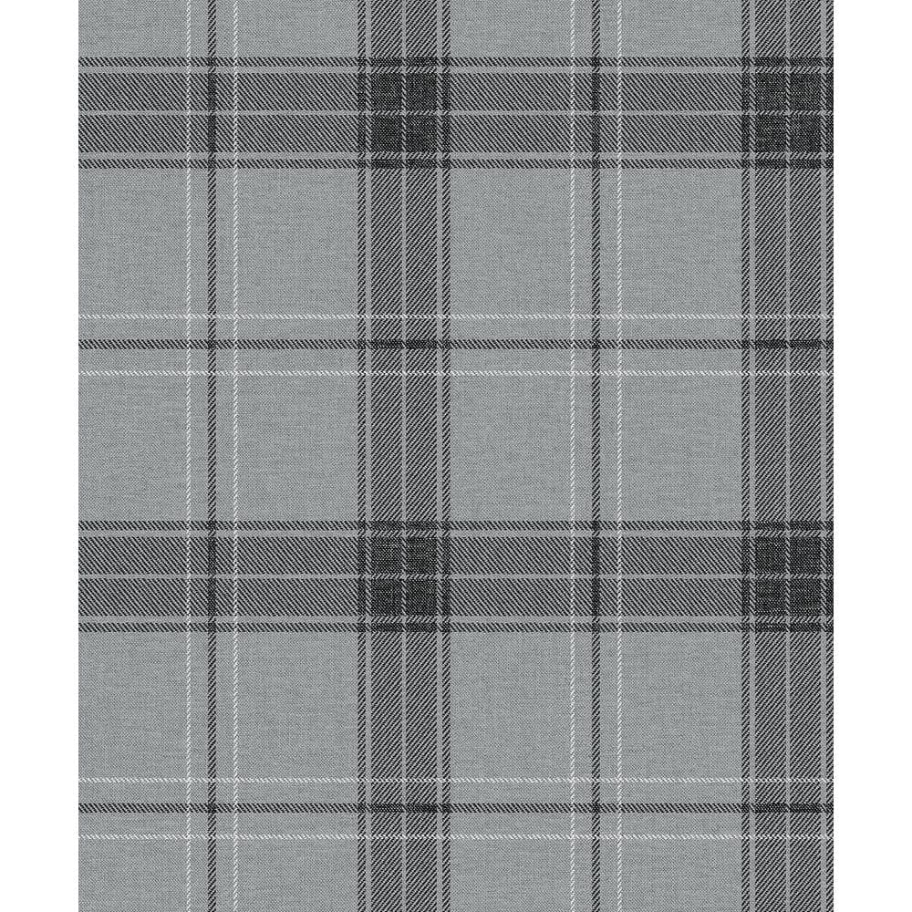 Greyscale Plaid Self-Adhesive Vinyl Wallpaper Roll