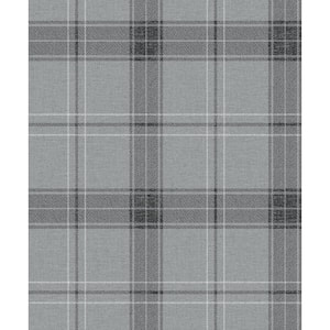 Greyscale Manorvale Plaid Vinyl Peel and Stick Wallpaper Roll (31.35 sq. ft.)