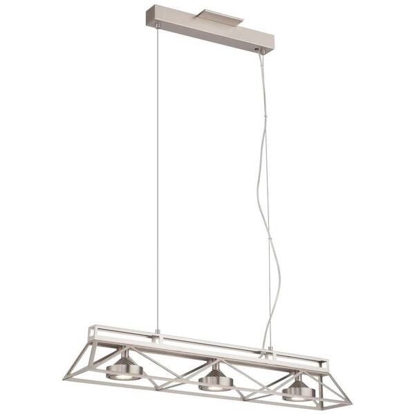Philips Forecast Bridge Collection 3-Light Satin Nickel LED Hanging Pendant-DISCONTINUED