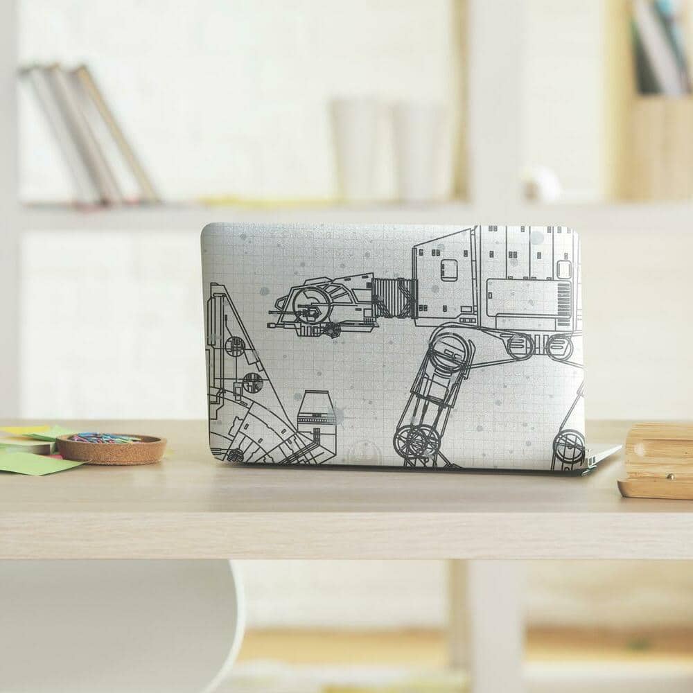 Gray Star Wars Blueprint Peel and Stick Wallpaper Roll
