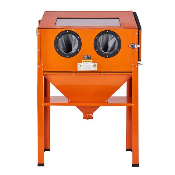 60Gal. Sandblasting Cabinet, 40-120PSI Sand Blasting Cabinet with Stand, Heavy Duty Steel Sand Blaster with Blasting Gun