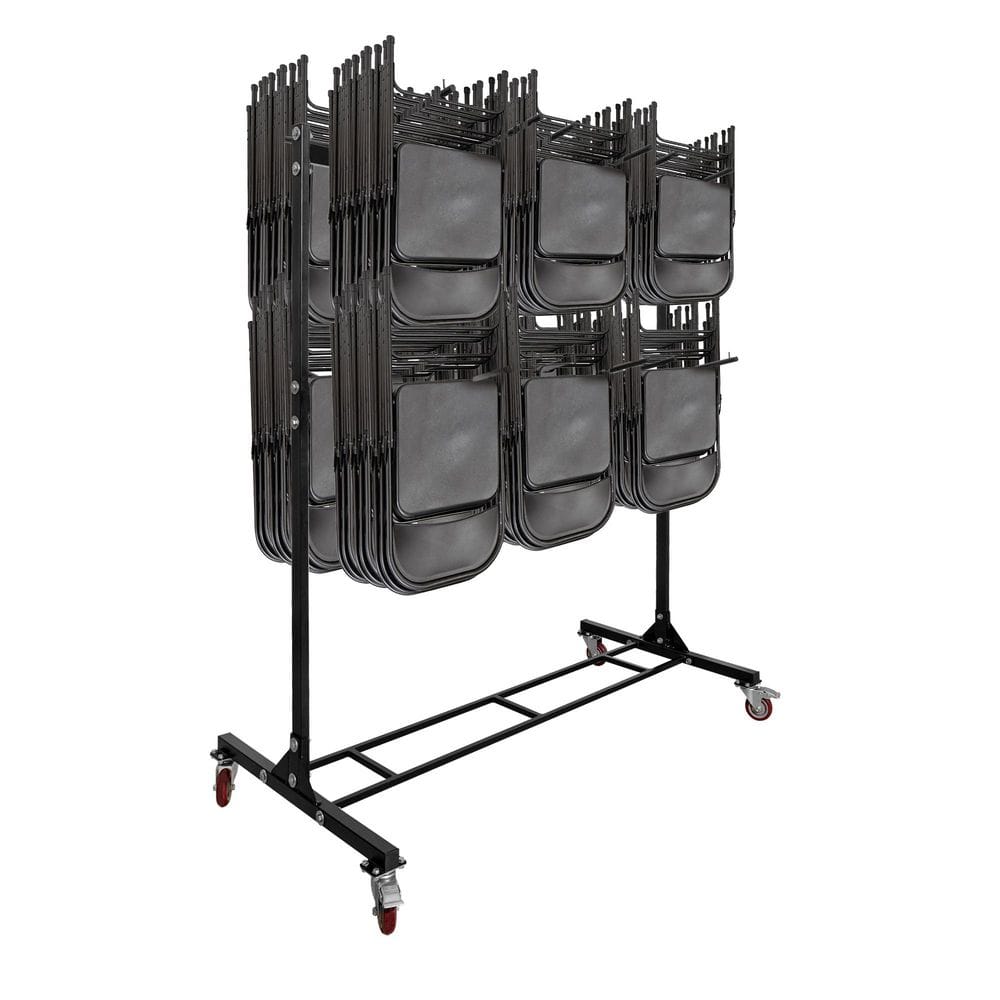 Folding Chair Rack Chair Storage Cart Dolly, 600 lb Capacity, Black price history on PriceWatchPro